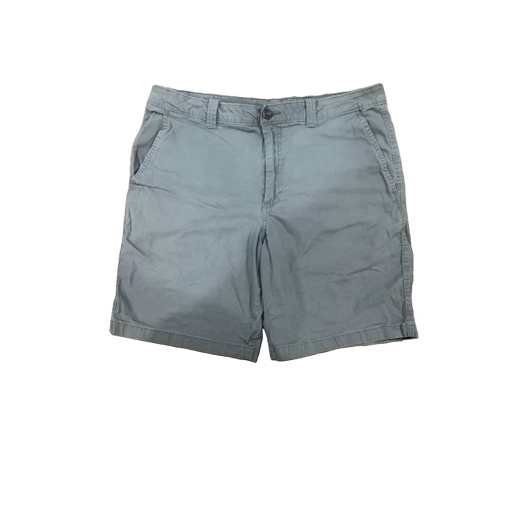 Magellan Outdoors Shorts Mens 36W Gray Chino 10 Inseam Casual Summer Pockets
